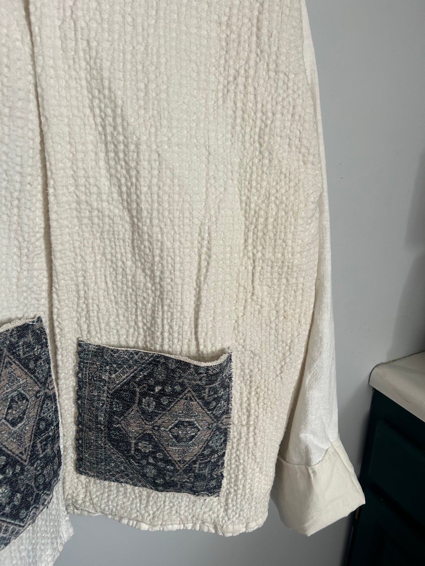 Quilted kimono jacket