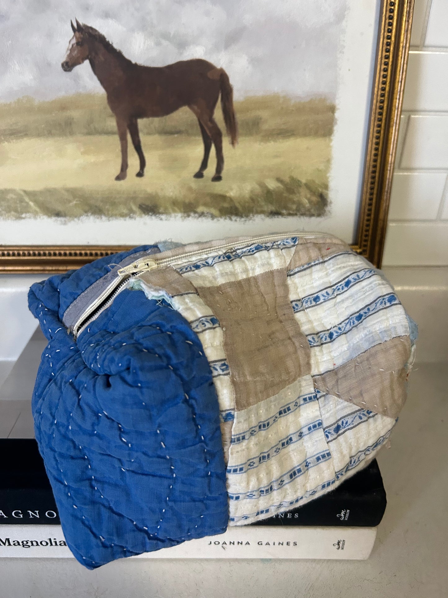 Large Quilted Makeup Bag