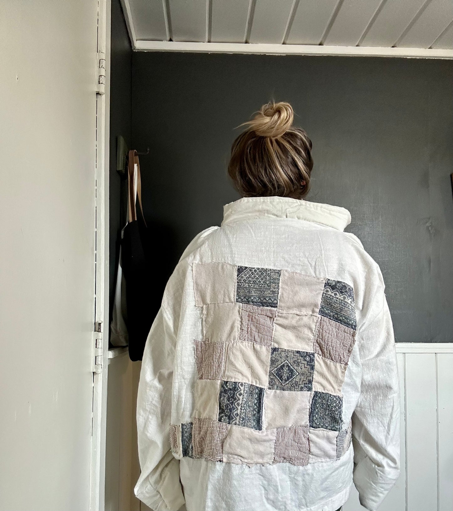 Quilted kimono jacket