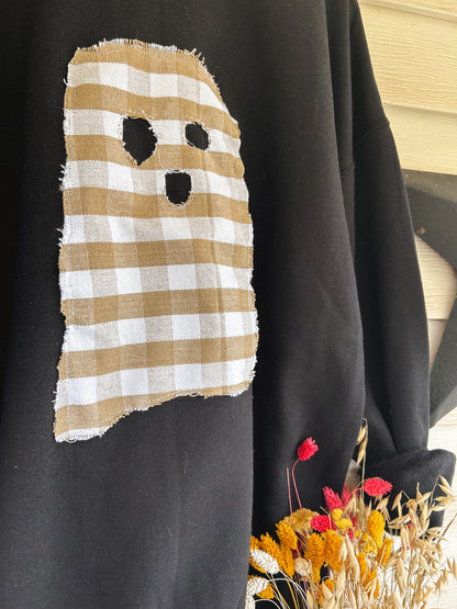 Vintage Ghost Appliqué Sweatshirt