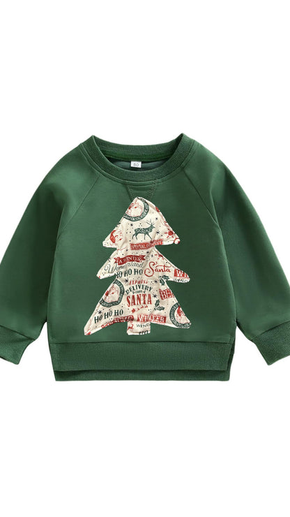 Infant/Toddler Merry patchwork Crewneck