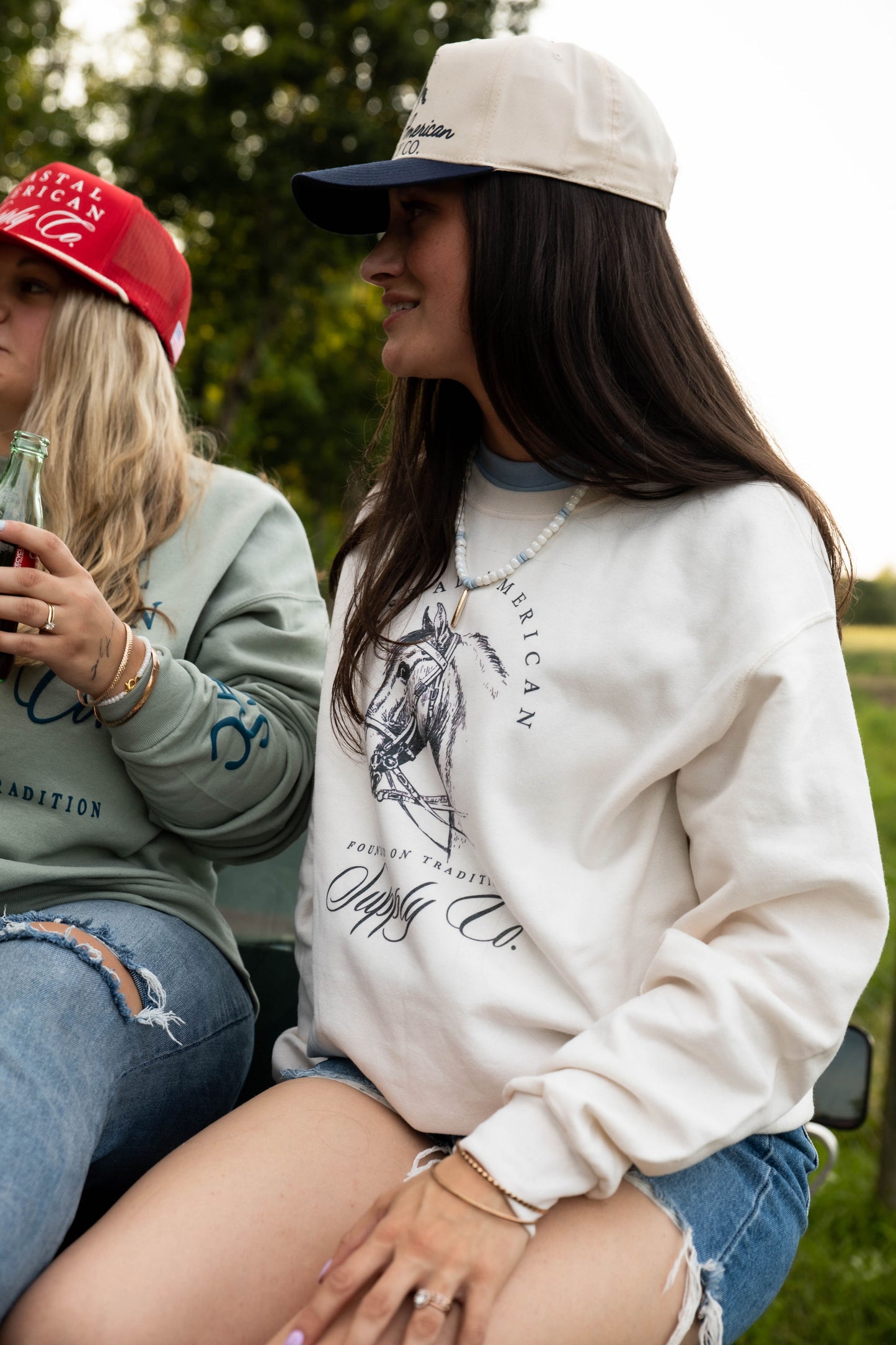 Coastal American Horse Sweatshirt