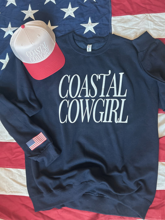 Coastal Cowgirl PUFF Crew Neck