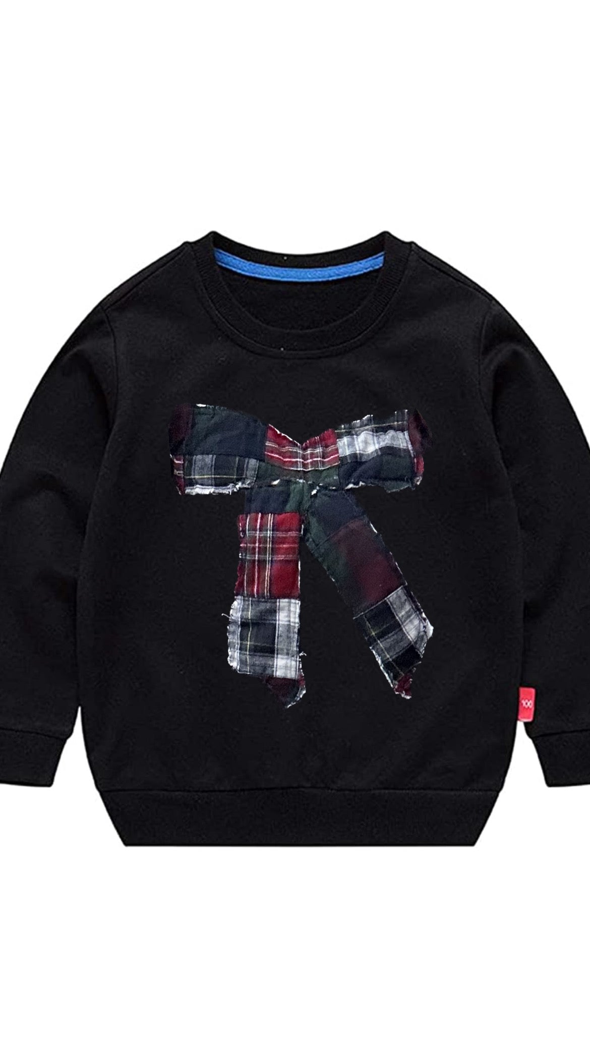 toddler bow quilted sweatshirt