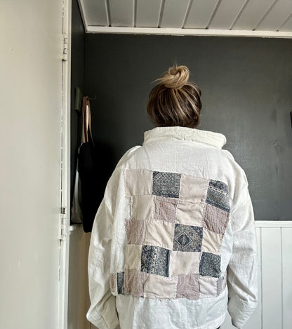 Quilted kimono jacket